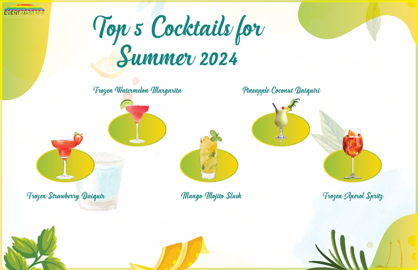 Top 5 Cocktails for Summer 2024 by Event Masters